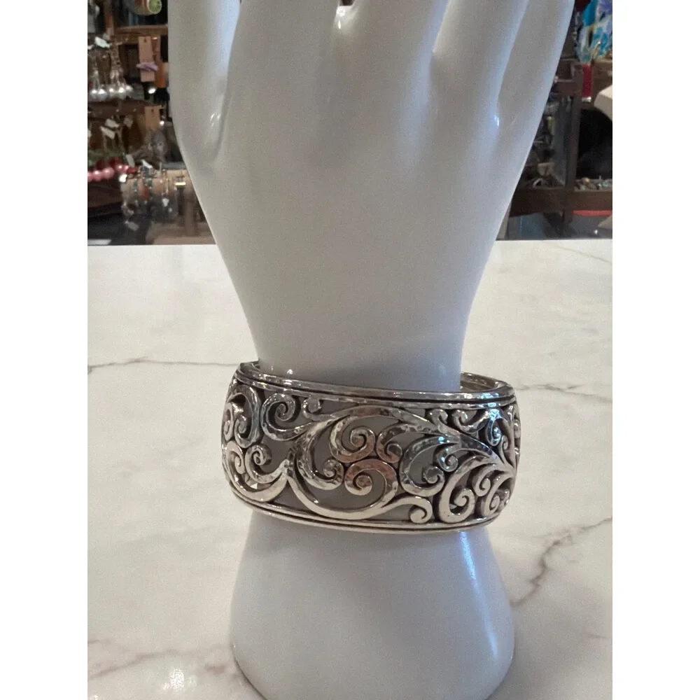 Brighton Scroll Filigree Cuff Bracelet Silver One Size